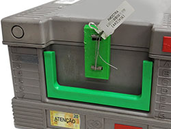 Lacres Plasticos de Seguranca Tik Mini Aplicação